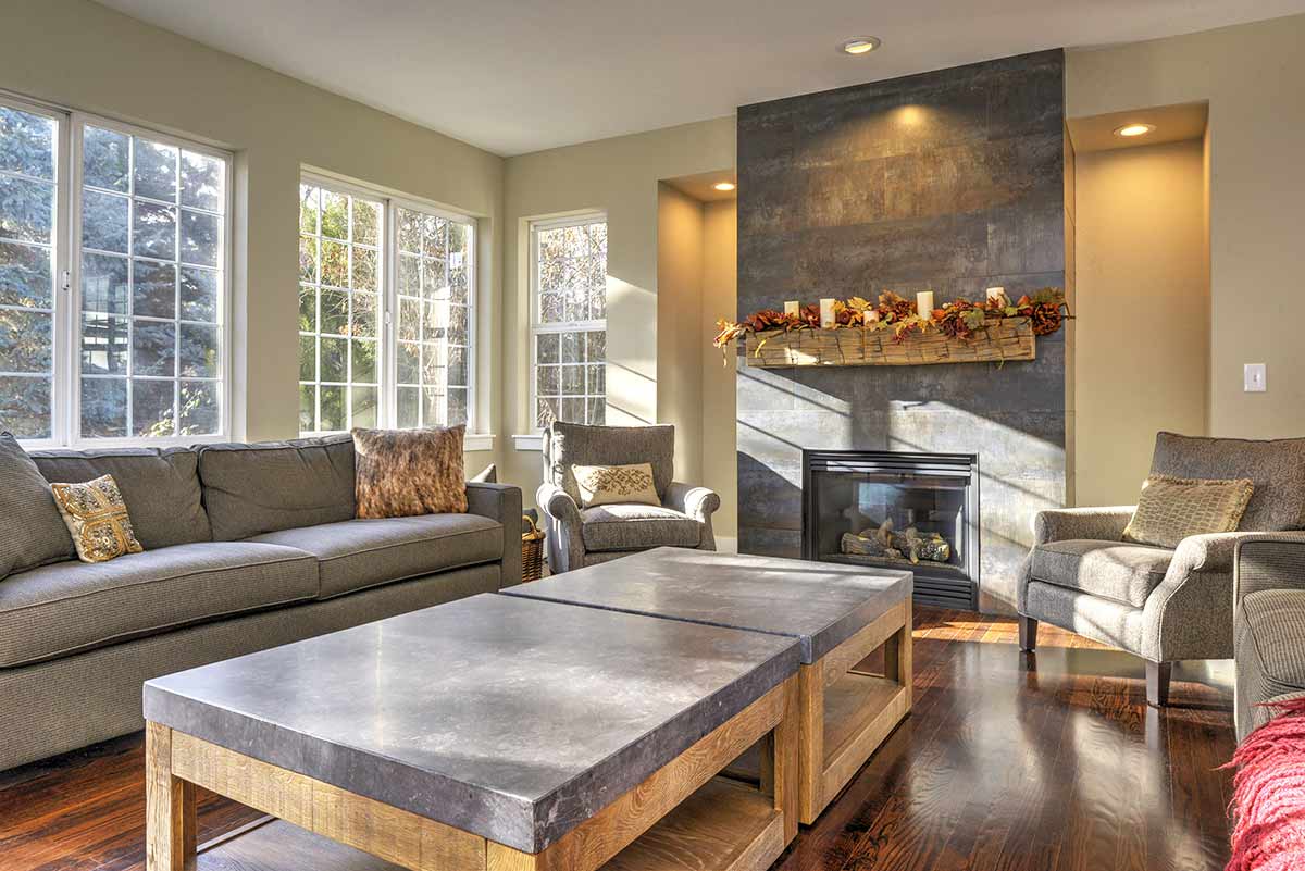 renovated living room